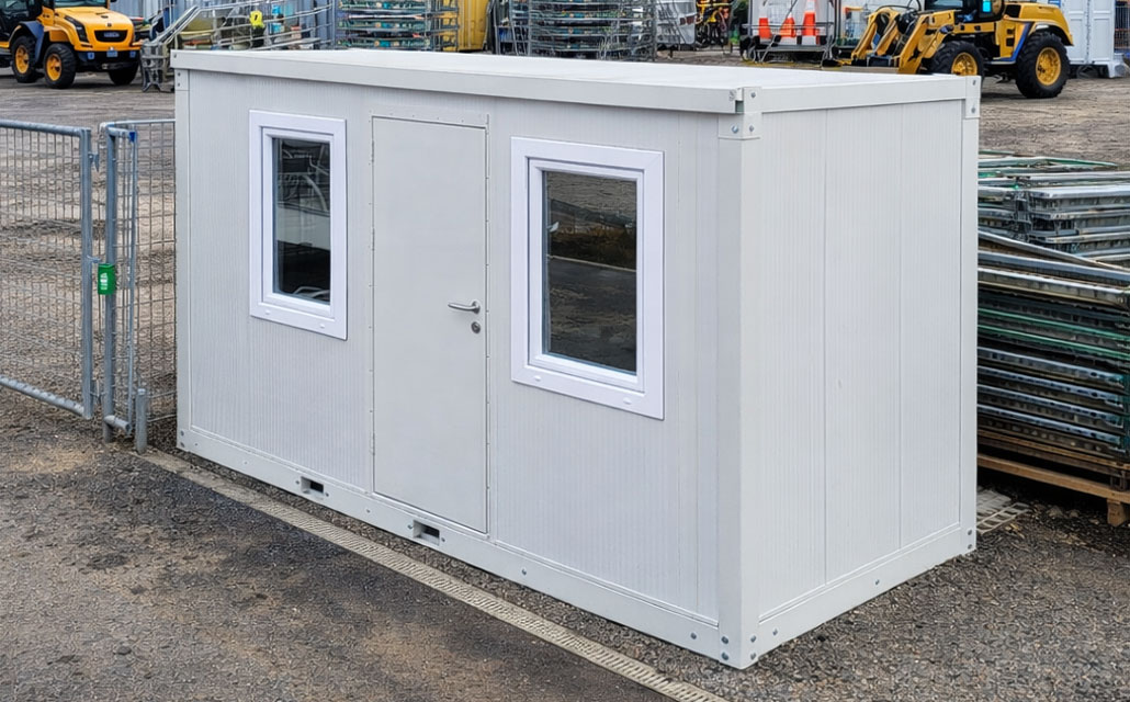 Anwendung-Buerocontainer-auf-Baustelle Bürocontainer auf Baustelle